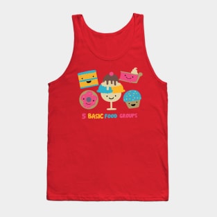 5 Basic Food Groups - Desserts Tank Top